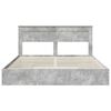 vidaXL Storage Bed Concrete Grey 200 x 200 cm Engineered Wood