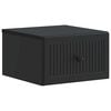 vidaXL Wall-Mounted Bedside Cabinet Black 33 x 34.5 x 20 cm