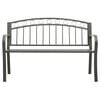vidaXL Garden Bench Grey 120 cm Steel