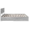 vidaXL Bed Frame with Drawer Grey Sonoma 200 x 200 cm Engineered Wood