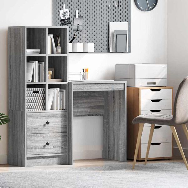 vidaXL Desk Grey Sonoma 60 x 40 x 76 cm
