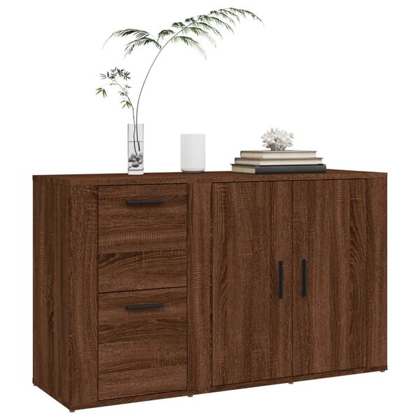 vidaXL Sideboard Brown Oak 100x33x59.5 cm Engineered Wood