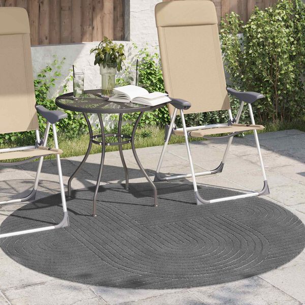vidaXL Area Rugs Round Anthracite &Oslash; 160 CM