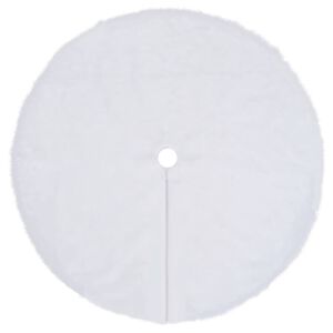 vidaXL Christmas Tree Skirt White 150 cm Faux Fur