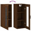 vidaXL Wall Mounted Cabinet Brown Oak 34.5x34x90 cm