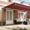 vidaXL Retractable Awning Manual Orange and brown 500 x 300 cm