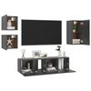 vidaXL 5 Piece TV Cabinet Set Grey Engineered Wood