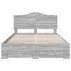 vidaXL Bed Frame with Drawer Grey Sonoma 160 x 200 cm Engineered Wood