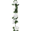 vidaXL Christmas Flower Garlands 6 pcs Spring White 250 cm