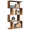 vidaXL Room Divider Bookcase 4-Tier Old Wood 70x24x129 cm Engineered Wood