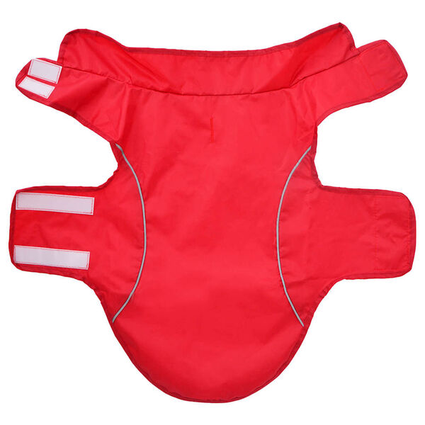 vidaXL Dog Raincoat with Reflective Strips Polyester Red S