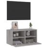 vidaXL TV Wall Cabinet Grey Sonoma 60x30x30 cm Engineered Wood