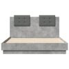 vidaXL Bed Frame without Mattress Concrete Grey 135x190 cm Double