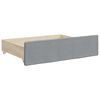 vidaXL Daybed with Trundle&Drawers without Mattress Light Grey 90x190 cm Single