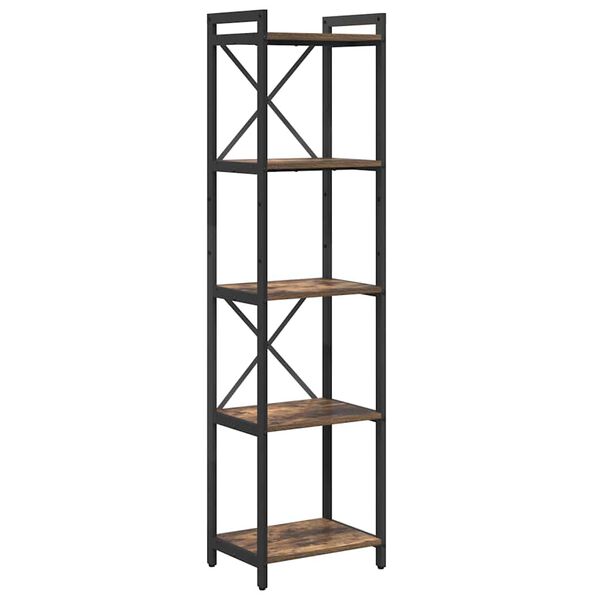 vidaXL Bookshelf Smoked Oak 40 x 30 x 155 cm Engineered Wood