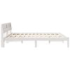 vidaXL Bed Frame with Headboard White 180 x 200 cm Solid Pine Wood