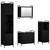 vidaXL Bathroom Cabinet Set 4 pcs Black Oak 40 x 36 x 181 cm