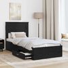 vidaXL Bed Frame with Headboard Black Oak 100 x 200 cm Engineered Wood