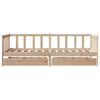 vidaXL Daybed with Drawers without Mattress 90x190 cm Single Solid Wood