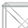 vidaXL Coffee Table Silver 120x60x45 cm Stainless Steel and Glass