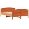 vidaXL Bed Frame without Mattress Wax Brown 140x200 cm Solid Wood Pine