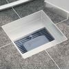 vidaXL 2 in 1 Shower Drain Silver 15 x 15 cm Stainless Steel 304
