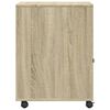 vidaXL Printer Stand with Wheels Sonoma Oak 60x50x67 cm