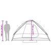 vidaXL Family Tent Dome 6-Person White Blackout Fabric Waterproof