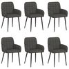 vidaXL Dining Chairs 6 pcs Faux Leather Black 56.5 x 50 x 85 cm