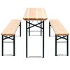 vidaXL Folding Beer Table with 2 Benches 177 cm Pinewood