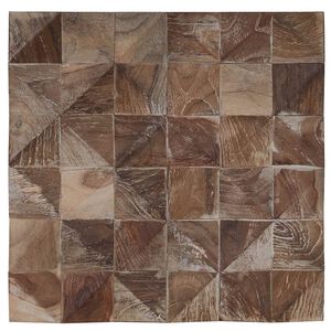 vidaXL Wall Panel 11 pcs Whitewashed 30 x 30 x 2 cm Solid Teak wood