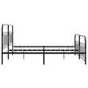 vidaXL Metal Bed Frame without Mattress with Footboard Black 183x213cm