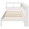 vidaXL Bookcase Bed without Mattress White 75x190 cm Small Single Solid Wood Pine