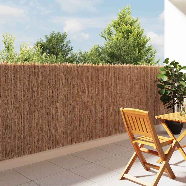 vidaXL Brushwood Fence Brown 400 x 125 cm Brushwood