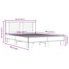 vidaXL Bed Frame without Mattress Grey Sonoma 140x200 cm