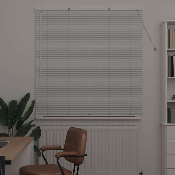 vidaXL Venetian Blinds Height Adjustable White 175 x 125 cm Aluminium