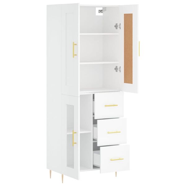vidaXL Highboard White 69.5x34x180 cm Engineered Wood