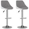 vidaXL Bar Stool | Set of 2 | Grey and White