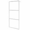 vidaXL Shower screens Silver 140 x 195 cm Glass and Aluminium