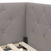 vidaXL Corner Bed Frame with Headboard Taupe 90 x 190 cm Fabric
