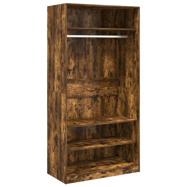 vidaXL Wardrobe Smoked Oak 100x50x200 cm Engineered Wood
