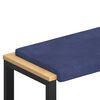 vidaXL Bench Cushion Velvet Police Blue Depth 35 cm