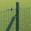 vidaXL Fence Post Green 25 x 1 m (25 x 25 mm mesh) Steel