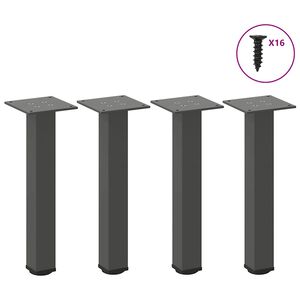 vidaXL Coffee Table Legs 4 pcs Anthracite 30-32 cm Steel