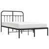 vidaXL Metal Bed Frame without Mattress with Headboard Black 120x190cm