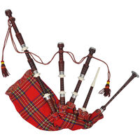 Scottish Great Highland Bagpipe Red Royal Steward Tartan