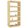 vidaXL Book Cabinet/Room Divider 80x35x167 cm Solid Pinewood
