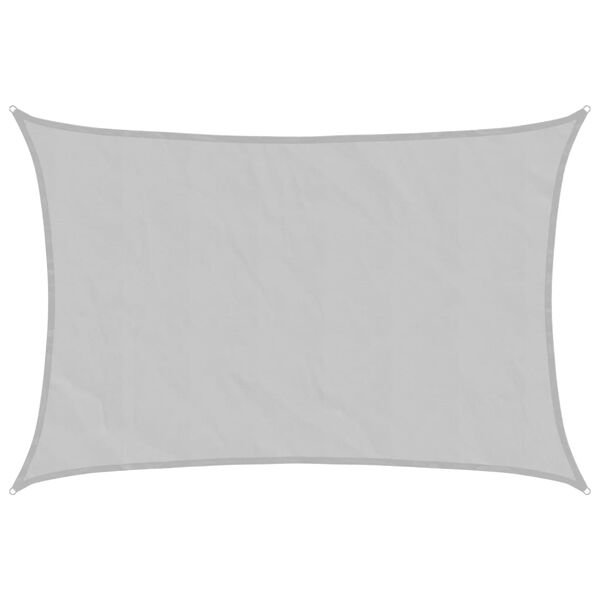 vidaXL Sun Shade Sail Light Grey 5x3 m 100% Polyester Oxford