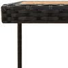 vidaXL Garden Table Black 109x107x74 cm Poly Rattan&Solid Wood Acacia