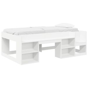 vidaXL Kids'Bed Frame with Storage White 80 x 200 cm Engineered Wood